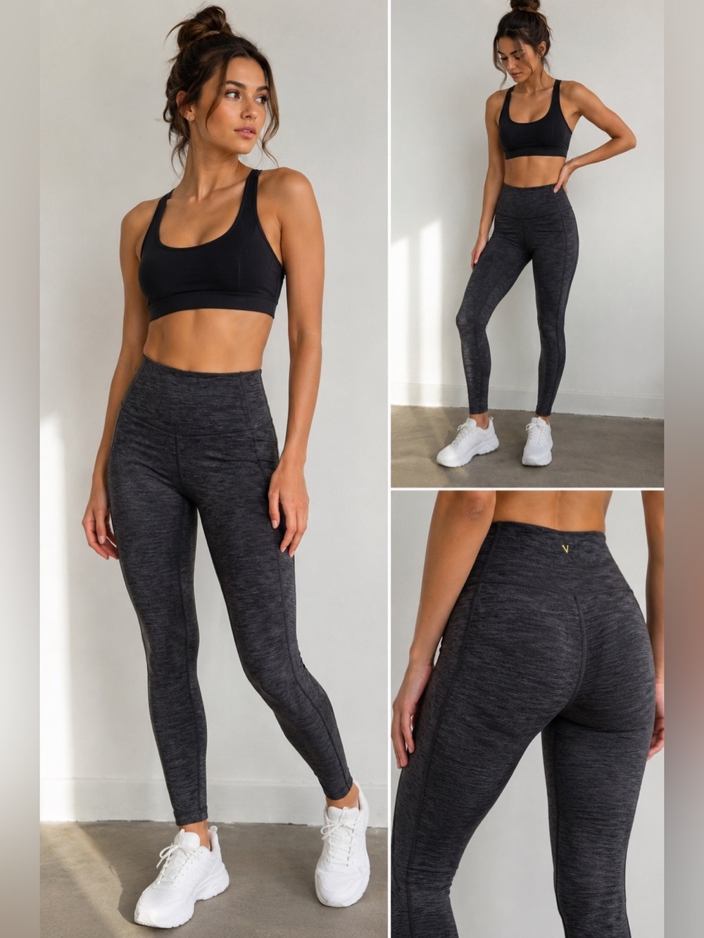 Victoria’s Secret High Rise Pocket Leggings Gray Size 6 NWT Yoga Gym